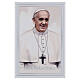 Quadretto Papa Francesco rifiniture argentate Valenti 10x15 cm s1