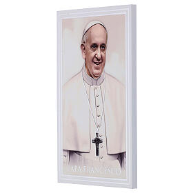 Quadretto Papa Francesco foglia d'argento Valenti 12x15 cm