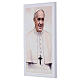 Quadretto Papa Francesco foglia d'argento Valenti 12x15 cm s2