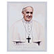 Quadretto Papa Francesco dettagli foglia d'argento Valenti 20x25 cm s1