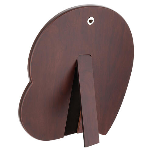 Bas-relief heart Holy Family silver-plated colored aluminum Thilia,30x20 cm 3