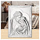 Bassorilievo Thilia  Sacra Famiglia con aureola alluminio argentato 30x20 cm s2