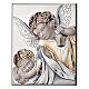 Quadretto Thilia bambino dormiente angioletto lanterna bassorilievo colorato 15x10 cm s1