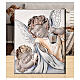 Quadretto Thilia bambino dormiente angioletto lanterna bassorilievo colorato 15x10 cm s2