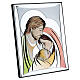 Thilia, Reliefbild, Heilige Familie, Aluminium silberfarben mit farbigen Schattierungen – 30 × 20 cm s3