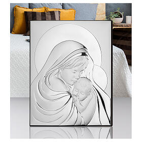 Thilia bas-relief depicting Mary and Baby Jesus, 6x4 in