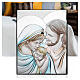 Quadro Thilia bassorilievo Santa Famiglia colorata alluminio argentato 30x20 cm s2
