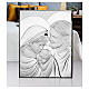 Bas-relief Thilia in silver-plated aluminum, Holy Family, 8x6 in s2