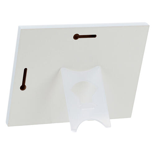 Quadretto Thilia in MDF bambino ed angelo con lanterna 15x20 cm 3