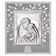 Quadretto Thilia in MDF inciso bassorilievo Santa Famiglia 20x20 cm s1