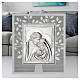 Quadretto Thilia in MDF inciso bassorilievo Santa Famiglia 20x20 cm s2