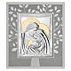Thilia frame with Tree of Life and silver-plated aluminum bas-relief, Holy Family with gold halos, 14x12 in s1