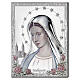 Thilia, Reliefbild, Gottesmutter von Medjugorje, Aluminium silberfarben mit farbigen Details – 15 × 10 cm s1