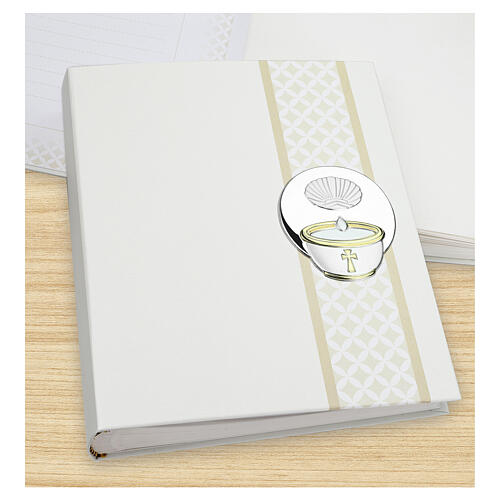 Album de baptême Thilia fonts baptismaux en aluminium argenté 25x20 cm 2