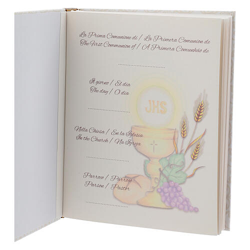 Thilia, Fotoalbum zur Erstkommunion, Hostie, Kelch, Trauben und Ähre – 25 × 20 cm 3