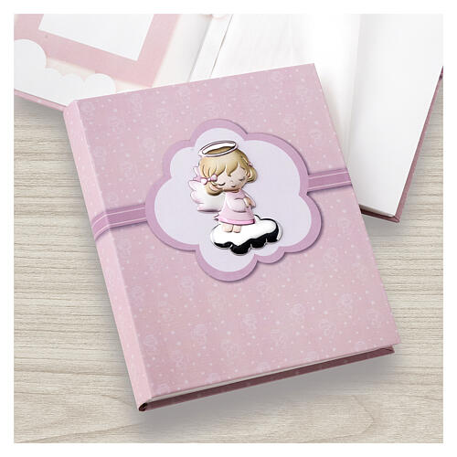 Thilia, Fotoalbum, Engel in Rosa, Aluminium silberfarben – 25 × 20 cm 2
