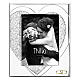 Marco Thilia aluminio plateado corazones motivos y alianzas 30x25 cm s1