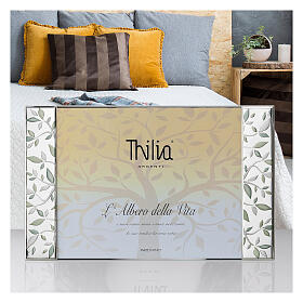 Cadre rectangulaire Thilia Arbre de Vie en aluminium argenté verre 20x30 cm
