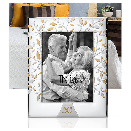 Moldura Thilia 50º aniversário de casamento Árvore da Vida 25x20 cm 2