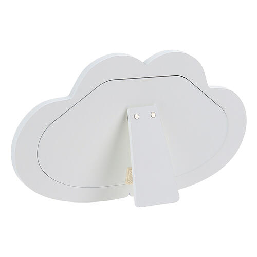 Marco Thilia de aluminio plateado con dos corazones entrelazados 15x30 cm 3