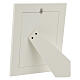 Cornice Thilia alluminio argentato fonte battesimale candela cuori doppia finitura 25x20 cm s3