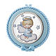 Round blue angel medallion by Thilia in silver aluminum s3