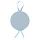 Round Angel Blue Aluminum Silver Crib Ornament, Thilia s4