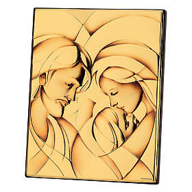 Bassorilievo dorato Thilia  Sacra Famiglia 20x15 cm