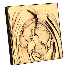 Bassorilievo Thilia Sacra Famiglia 15x15 cm dorato