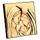 Bassorilievo Thilia Sacra Famiglia 15x15 cm dorato s2
