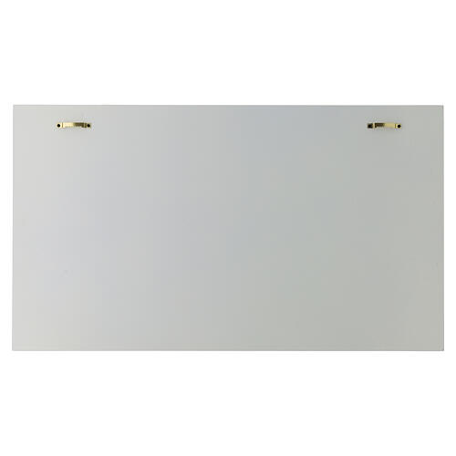 Quadro moderno em relevo Nossa Senhora com o Menino 40x70 cm branco e dourado 7