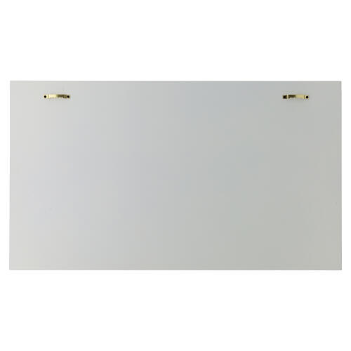 Modern Holy Family bas-relief, white and gold, 40x70 cm 7