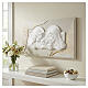 Modern Holy Family bas-relief, white and gold, 40x70 cm s2