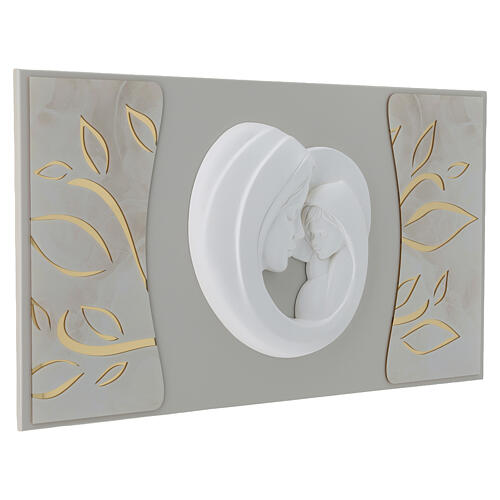 Cuadro Virgen con Niño blanco oro 40x70 cm 6