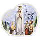 Tableau cœur latéral Vierge de Fatima avec bergers Valenti 13x5 cm bois s1