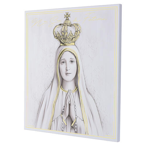 Tableau Notre-Dame de Fatima impression sur bois 38x38x1 cm Valenti 3
