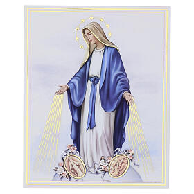 Quadro Madonna Miracolosa stampa alta definizione legno Valenti 25x20 cm