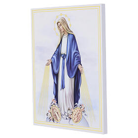 Quadro Madonna Miracolosa stampa alta definizione legno Valenti 25x20 cm