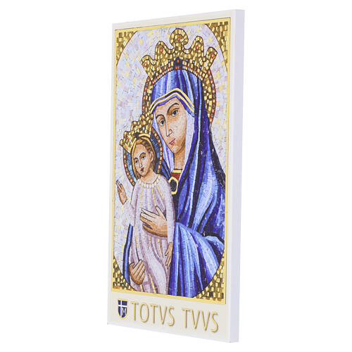 Quadro legno stampa alta definizione Mater Eccles mosaico Valenti 15x10 cm 2