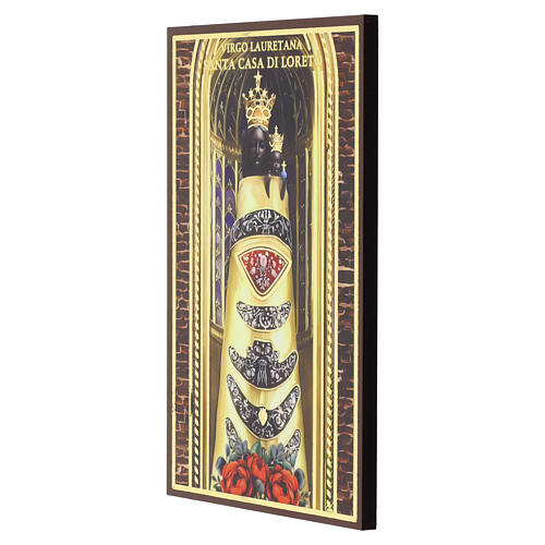 Cuadro Virgen de Loreto impreso en madera Valenti 17x10 cm 2