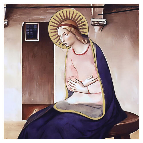 Annunciation Panel with Golden Details Valenti, 45x60x3 cm 2