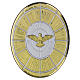 Silver and gold bilaminated Holy Spirit oval picture by Valenti, 7x6 in s1