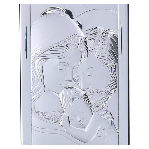 Silver Bilaminate Holy Family Picture, Valenti  40X20X1 cm 2