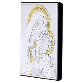 Quadro Nossa Senhora do Bom Conselho prata bilaminada Valenti 10x8 cm
