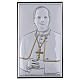 Valenti pannello Papa Leone XIV lavorazione bilaminati oro 10x5 cm s1