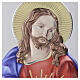 Pannello Sacro Cuore Cristo Valenti stampa colore bilaminato 20x10 cm s3