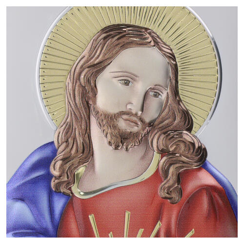 Painel Sagrado Coração de Jesus Valenti impressão a cores bilaminada 20x10 cm 3