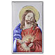 Sacred Heart Jesus panel Valenti color print bilaminate, 20x10 cm s1