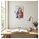 Sacred Heart Jesus panel Valenti color print bilaminate, 20x10 cm s2