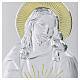 Icono Sagrado Corazón Cristo Valenti bilaminado oro plata 20x10 cm s3